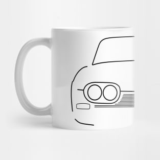 Reliant Scimitar SE4 1960s British classic car outline black Mug